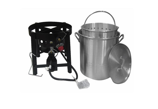 100 Quart Aluminum Stock Pot & Strainer Set – GrillSmith