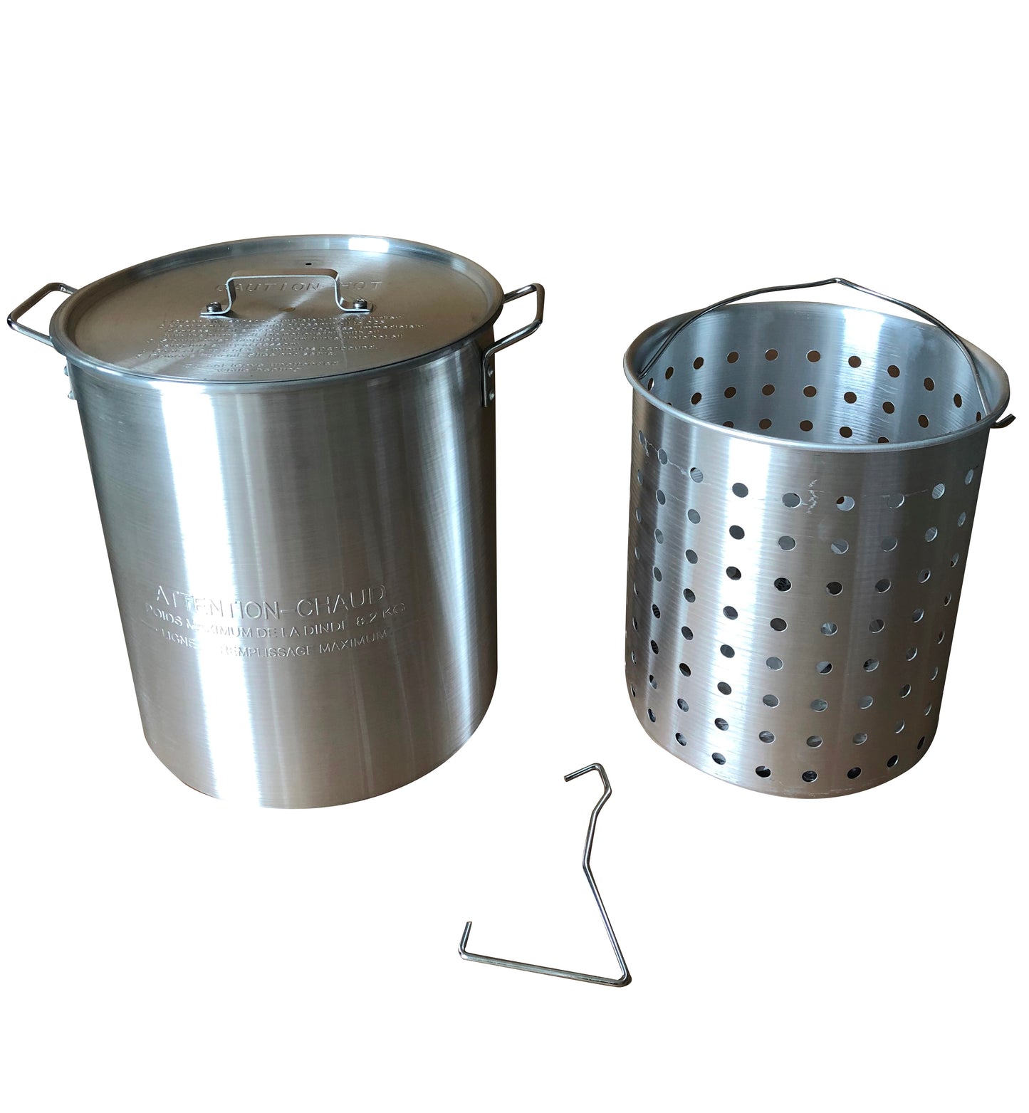 30 QT. Aluminum Pot with Basket