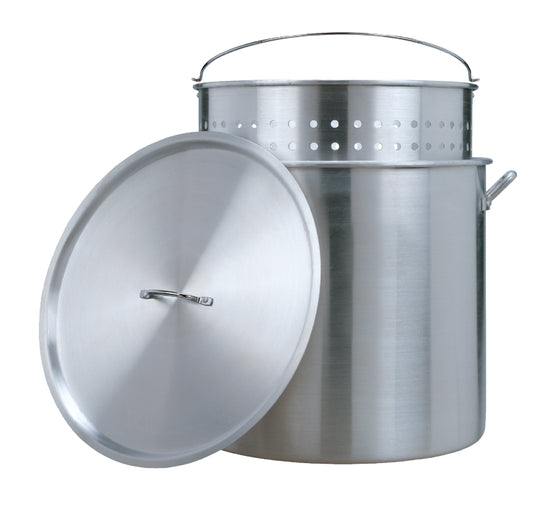 120 Quart Aluminum Pot w/Lid & Basket